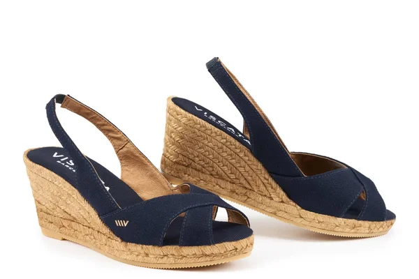 Calella Women's Slingback Wedge Espadrille, Viscata 10 US (41EU), Navy Blue