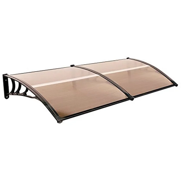 Aleko Polycarbonate Outdoor Window or Door Canopy 40 x 80 Inches Brown