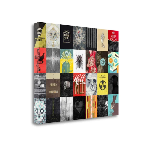 Tangletown Fine Art Death Skulls by Hannes Beer - Fine Art Giclee Print on Wrap Canvas, 26x21x22