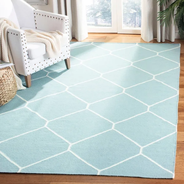 Safavieh Dhurries Grey/Ivory 6 ft. x 9 ft. Area Rug