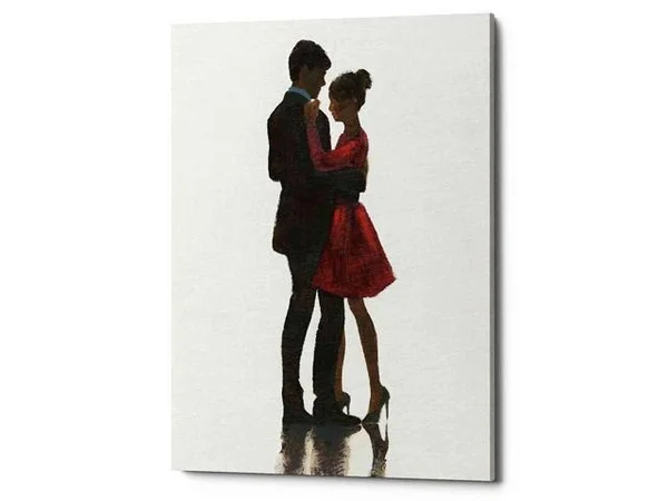 Epic Graffiti The Embrace II Red Dress by Marco Fabiano, Giclee Canvas Wall Art, 40x22x54x22, 1.5 x 40 x 54