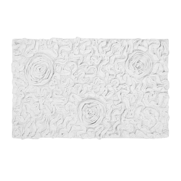 Home Weavers Bell Flower Collection Cotton Bath Rug 24x22x40x22 - White