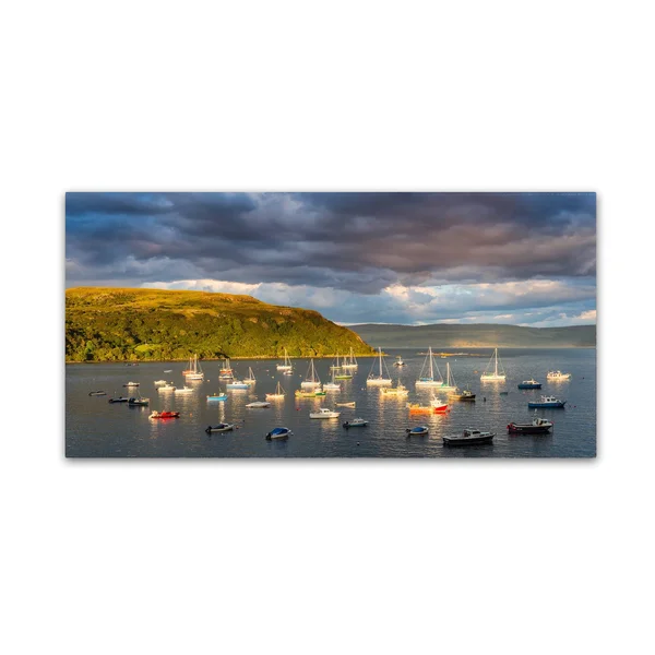 Trademark Fine Art Portree Harbor by Michael Blanchette Photography, 16x32-Inch, Assorted