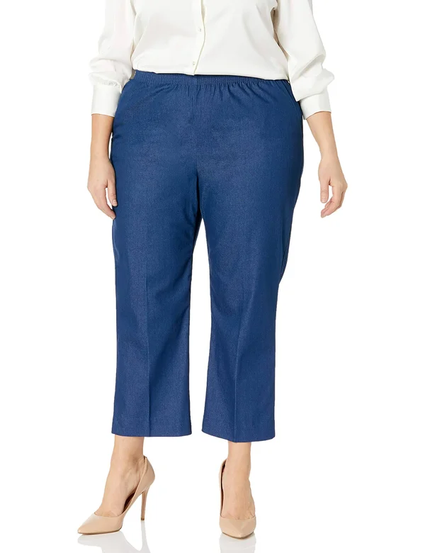 Alfred Dunner Pull-On Pants - Denim, 16
