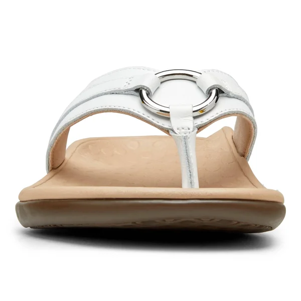 Vionic Womens Tide Aloe Sandal White 9 M