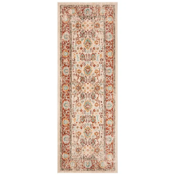 Safavieh SUT405L Sutton Ivory, Brick Area Rug - 9& x 13&
