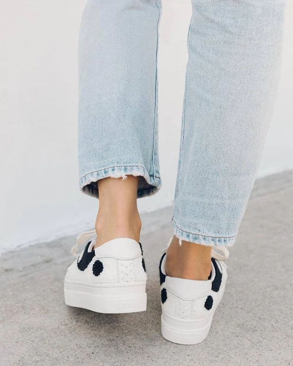 Yin Yang Platform Sneaker Coral - White, 11