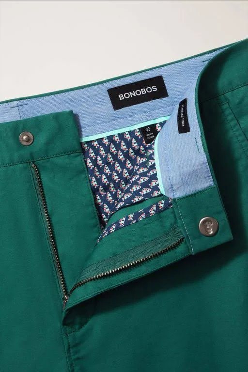 Bonobos Stretch Washed Chino Shorts - Green - Casual Shorts