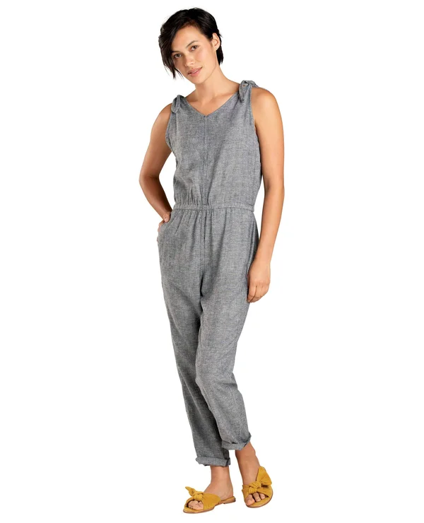 Toadu0026Co: Women's Tara Hemp Sleeveless Jumpsuit - Blue Chambray 934