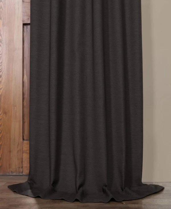 Exclusive Fabrics Bellino Grey Blackout Curtain PANEL, 96 Inches