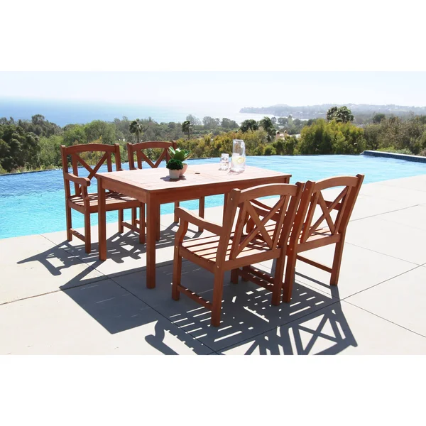 Vifah V98SET48 Malibu 5-Piece Outdoor Dining Set