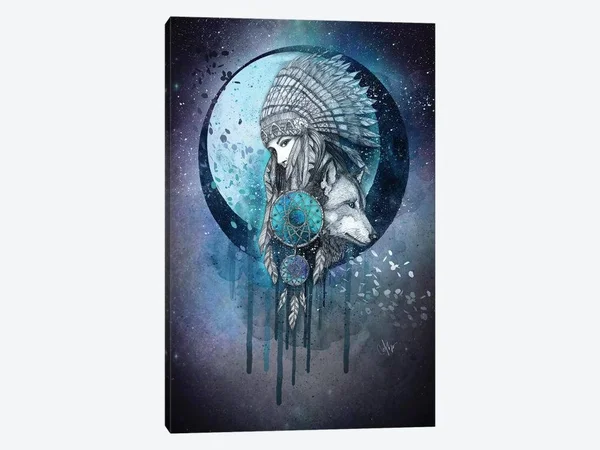 iCanvas Dream Catcher Art by Marine Loup Canvas Art Wall Decor ( People art)