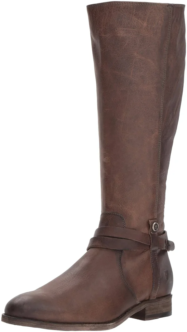 Frye Women's Melissa Belted Tall Boot - Stone - 9 Medium