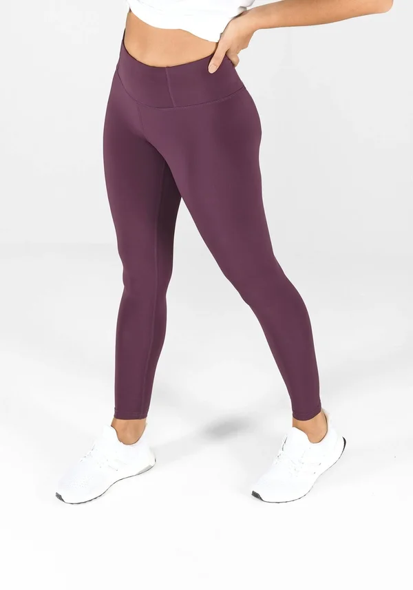 Love Leggings Purple Sports Leggings - Opaque, High-Waisted, Lightweight, Shape Retention Full-Length Focus Gym Leggings in Mulb
