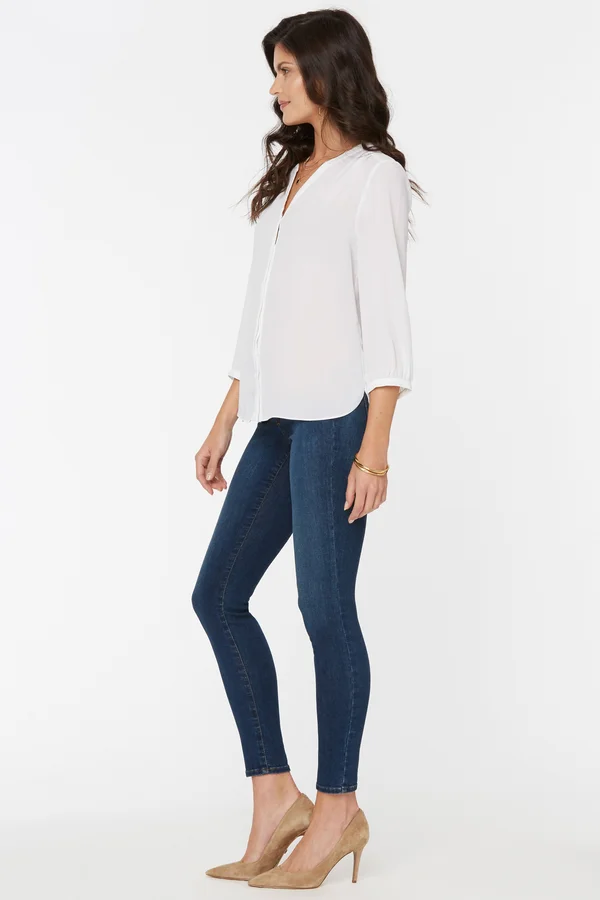 Nydj Women's Pintuck Blouse - White - Size Large