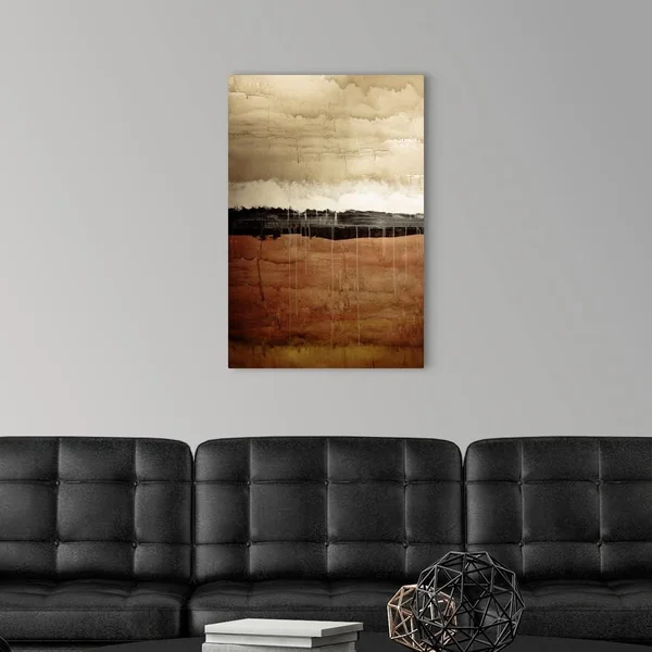 Dawn - Abstract Painting in Brown and White (acrylic Painting), Large Solid-Faced Canvas Wall Art Print, Great Big Canvas