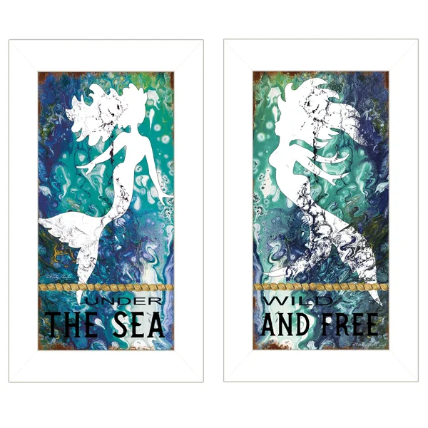 Under The Sea 2-Piece Vignette by Cindy Jacobs, White Frame