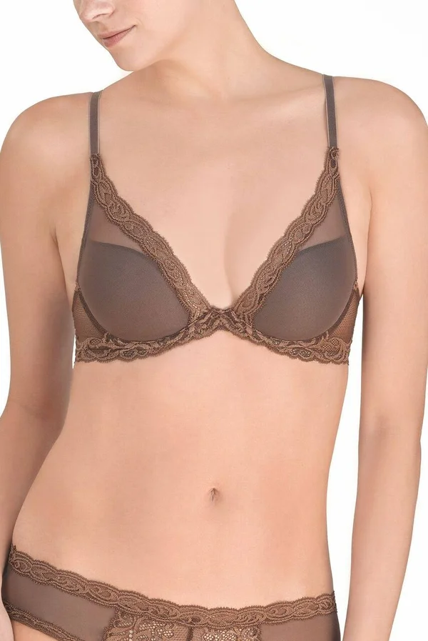 Natori Feathers Maternity Plunge Contour Bra, Womens, 32DDD, Black