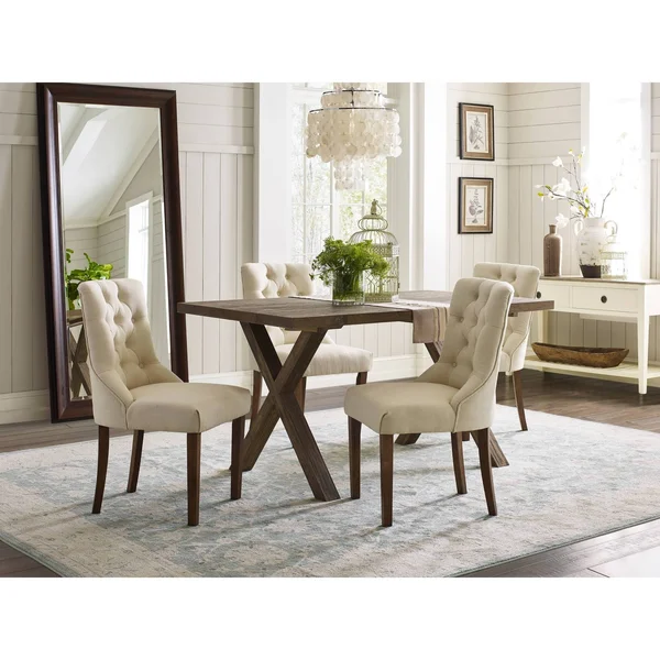 Finch Elmhurst Cream Tufted Dining Chair Set of 2