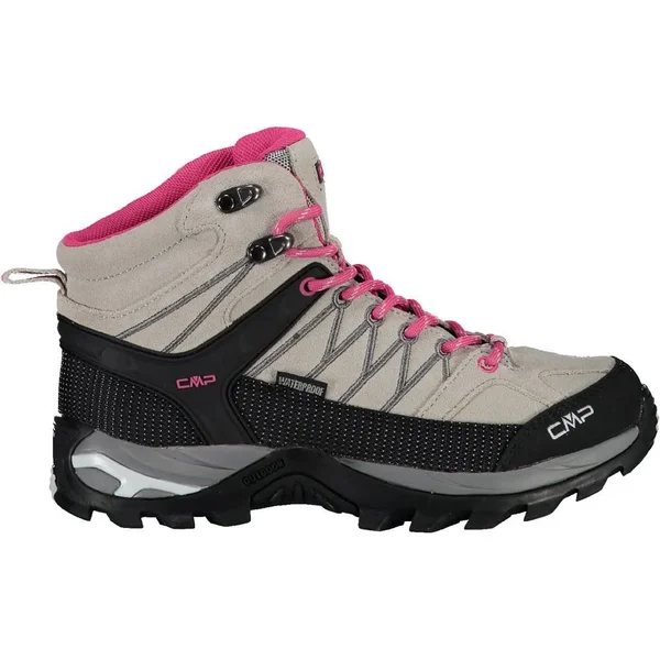 Cmp Rigel Mid Waterproof Boots Light Grey Pink Black Women - 36