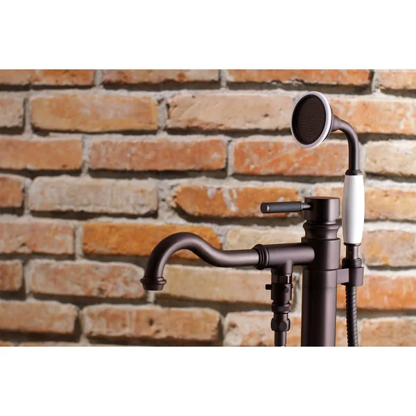 Kingston Brass KS7135DKL Kaiser Freestanding Tub Faucet with Hand Shower, Oil Rubbed Bronze