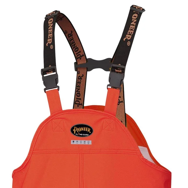 5895 Flame Resistant Pu Stretch Hi-viz Waterproof Bib Pant Pioneer Xl