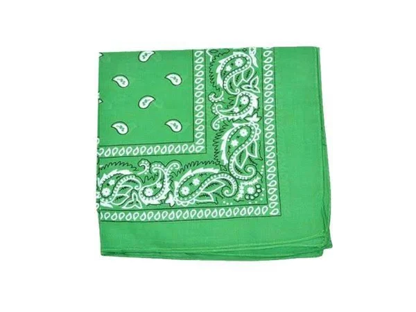 Set of 240 Mechaly Unisex Paisley 100% Polyester Double Sided Bandanas - Bulk Wholesale - Green