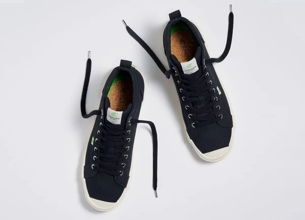 Cariuma - OCA High Black Canvas Sneaker Women, 5 US, Black