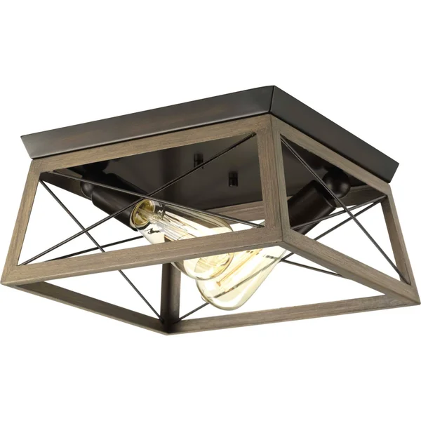 Progress Lighting P350039-020 Briarwood Flush Mount Light Antique Bronze