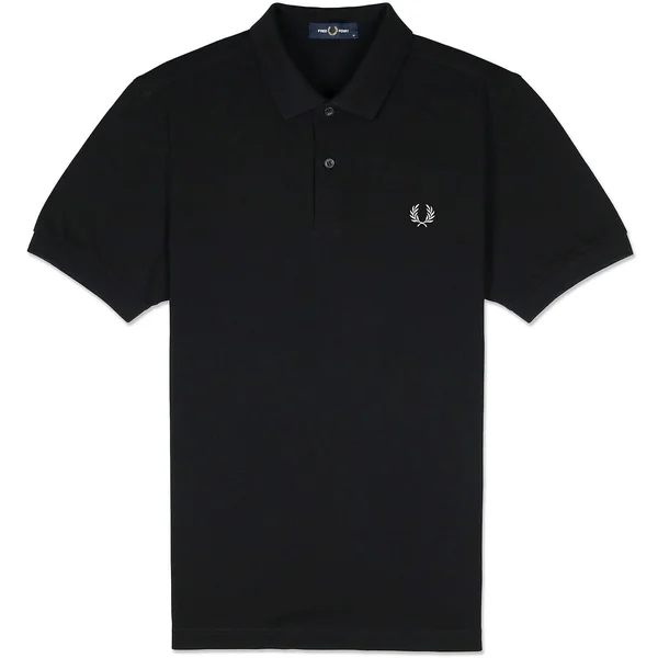 Fred Perry Plain Polo T Shirt Black