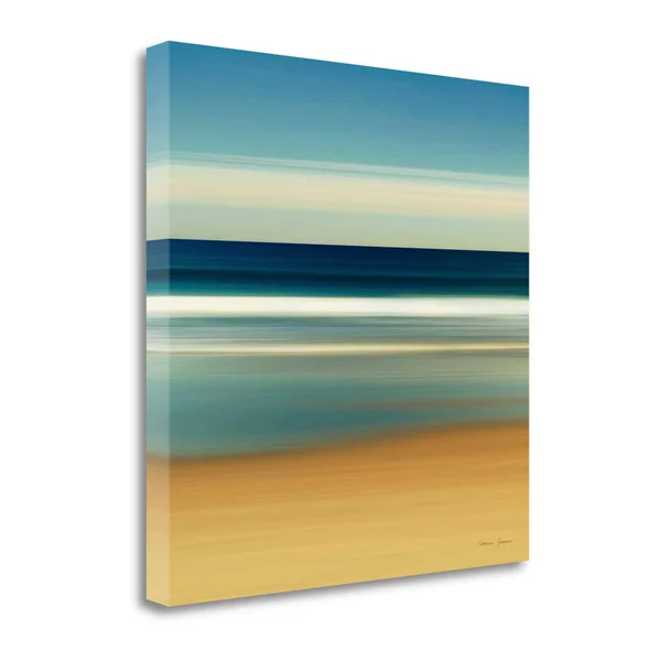 Tangletown Fine Art Sea Stripes II by Katherine Gendreau - Giclee Print on Wrap Canvas, 25x25x22