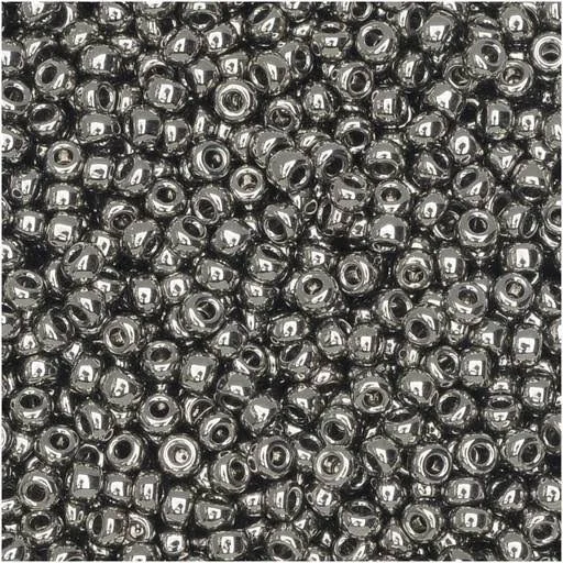 Miyuki Round Seed Beads, 11/0 size, 100 Gram Bulk Bag, #190 Nickel Plated