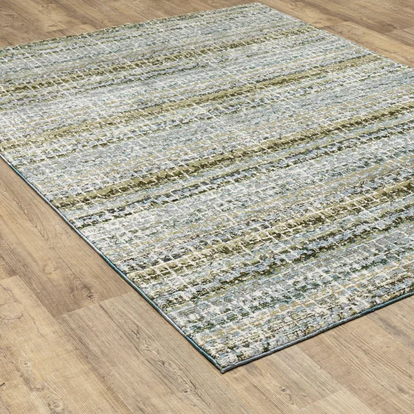 Oriental Weavers Atlas 747B0 Area Rug, Blue/Green, 2&6x22 x 12&0x22 Runner
