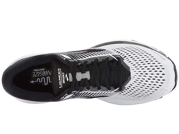 Brooks Men's Launch 5 Running Shoe - Size: 8.5, White - Black