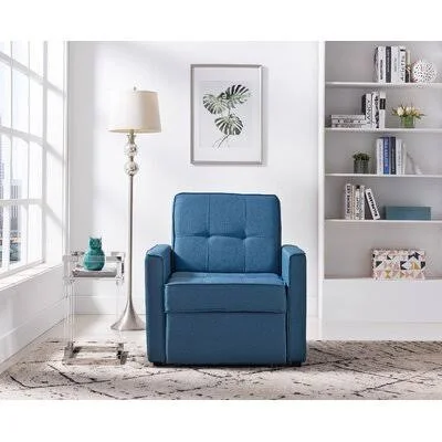 Thalia 81.91Cm Wide Tufted Polyester Armchair Zipcode Design Fabric: Ocean Polyester