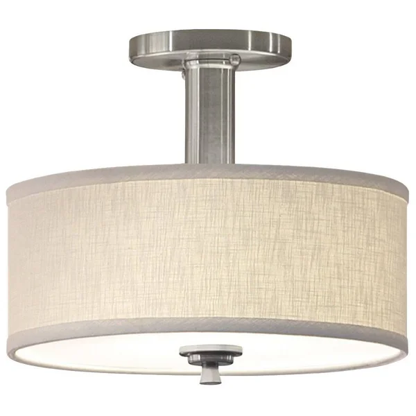 Good Earth Lighting Valencia Semi-Flush Ceiling Light - Brushed Nickel