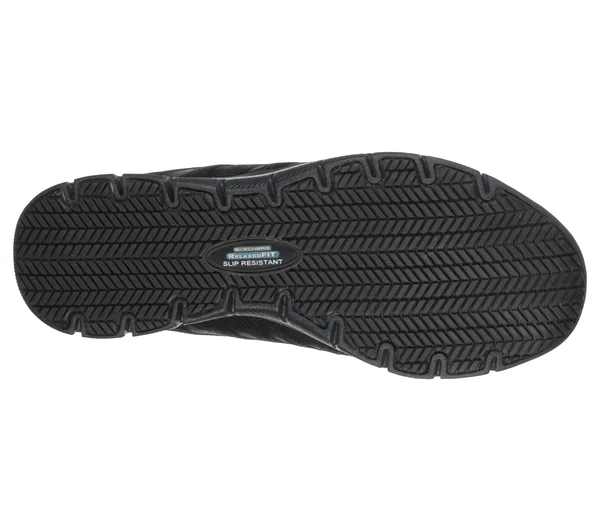 Skechers Women's Work Relaxed Fit Ghenter Follans SR Sneaker - Black