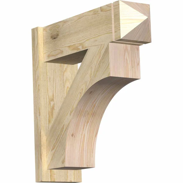 Ekena Millwork OUT08X26X26WTL03RDF 8x22W x 26x22D x 26x22H Westlake Rough Sawn Arts and Crafts Outlooker, Douglas Fir