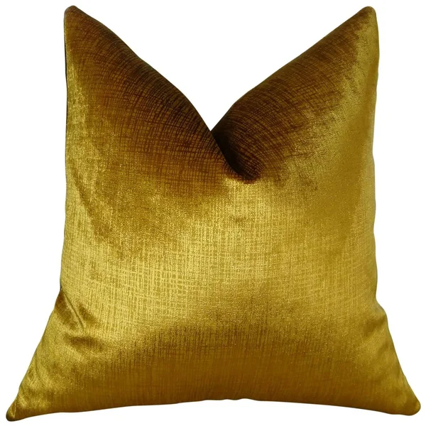 Plutus Lumiere Bronze Handmade Throw Pillow 20x22 x 36x22 King