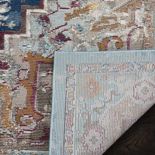 Safavieh Aria ARA119B 5&1x22 x 7&6x22 Blue, Beige Area Rug