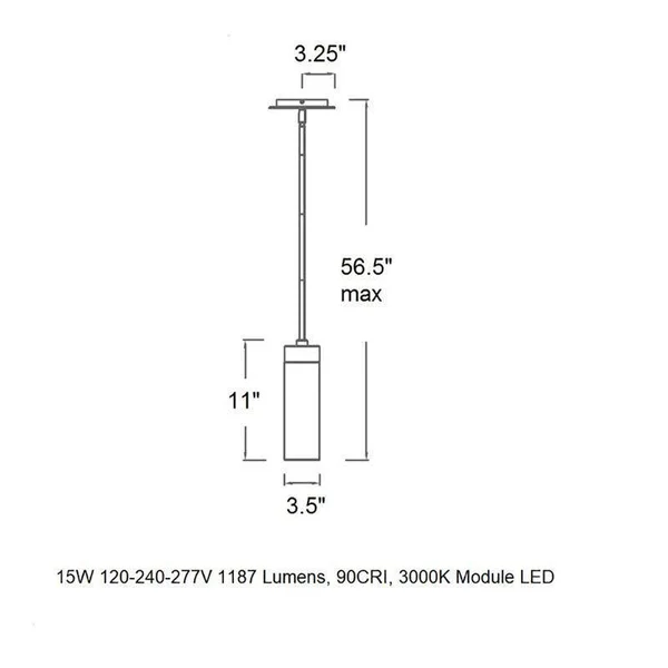 dweLED PD-26616-35-SN Elementum - 16 inch 20W 1 3500K LED Pendant Satin Nickel Finish with Opal Glass