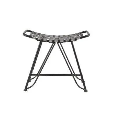 Kurland Industrial Iron Woven 19x22 Bar Stool Williston Forge