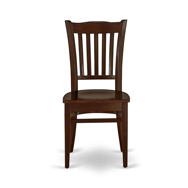 East West Furniture Set of 2 Chairs GRC-MAH-W Groton Dining Chair with Wood Seat in Mahogany Finish