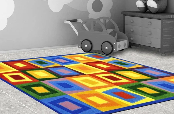 Joy Carpets 1530 Off Balance Rug - Brights, 3&10x22 x 5&4x22