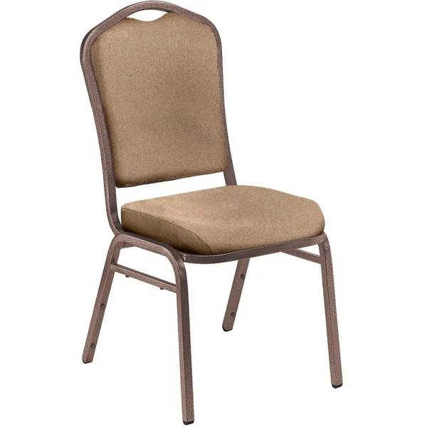 National Public Seating 9360-BT Stack Chair - black Fabric, Black Frame