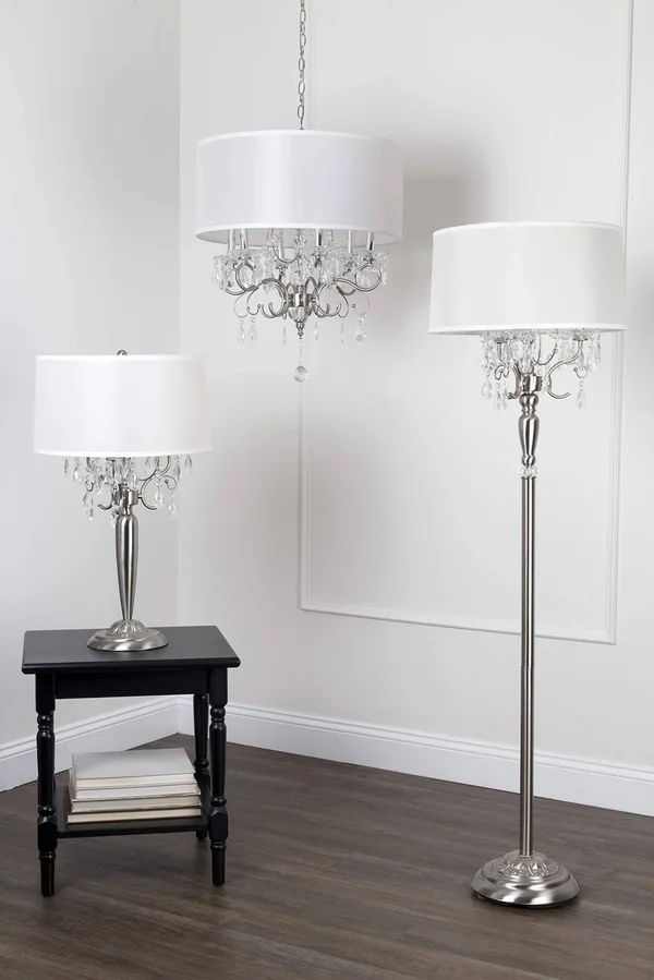 Ok Lighting OK-5109h Crystal Silver Chandelier