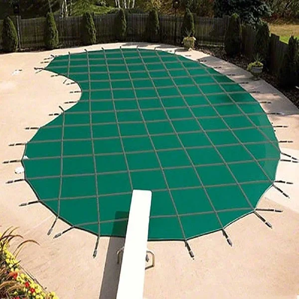 Yard Guard 18 x 36 + 8& Center End Steps Pool Safety COVER, Green DG183658S