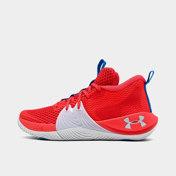 Under Armour Embiid One - Boys& Grade School Basketball Shoes - Versa Red/Versa Red/Halo Grey - Size 5.5