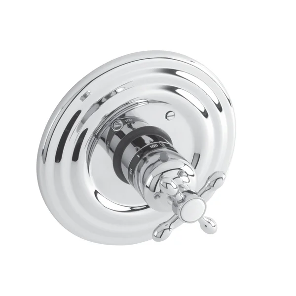 Newport Brass 3-1644TR/26 Astaire Round Thermostatic Trim Plate with Handle Polished Chrome