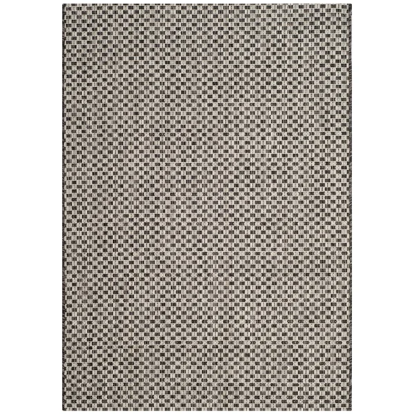 Safavieh Courtyard Judi Indoor/ Outdoor Patio Backyard Rug - 7&1 x 7&1 Square - Light Blue/Light Grey